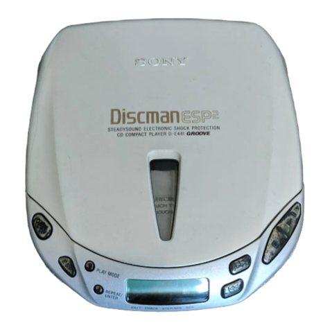 Sony Discman D-E440 operating instructions