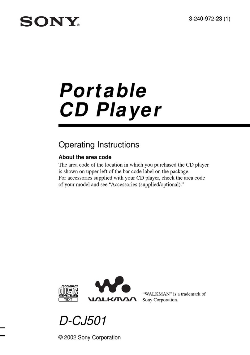 Sony Walkman D-CJ501 User manual