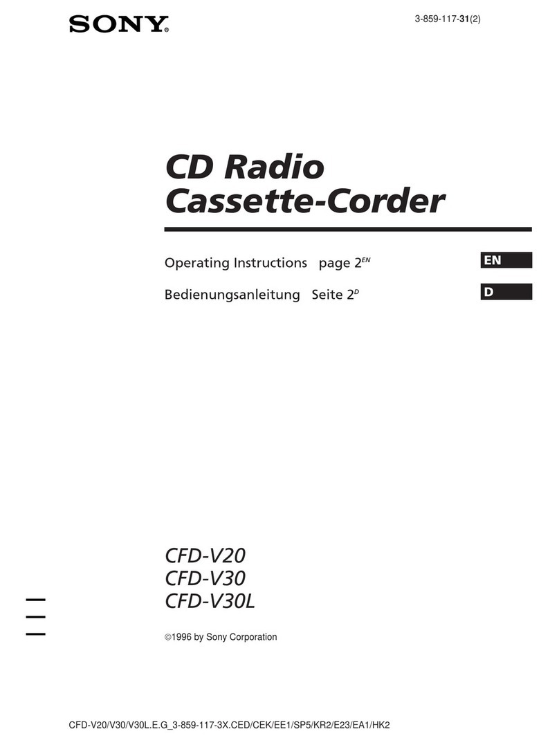 Sony CFD-V30L operating instructions