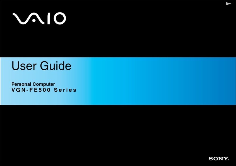 Sony VGN-FE500 Series User manual Sony VGN-FE500 Series User manual