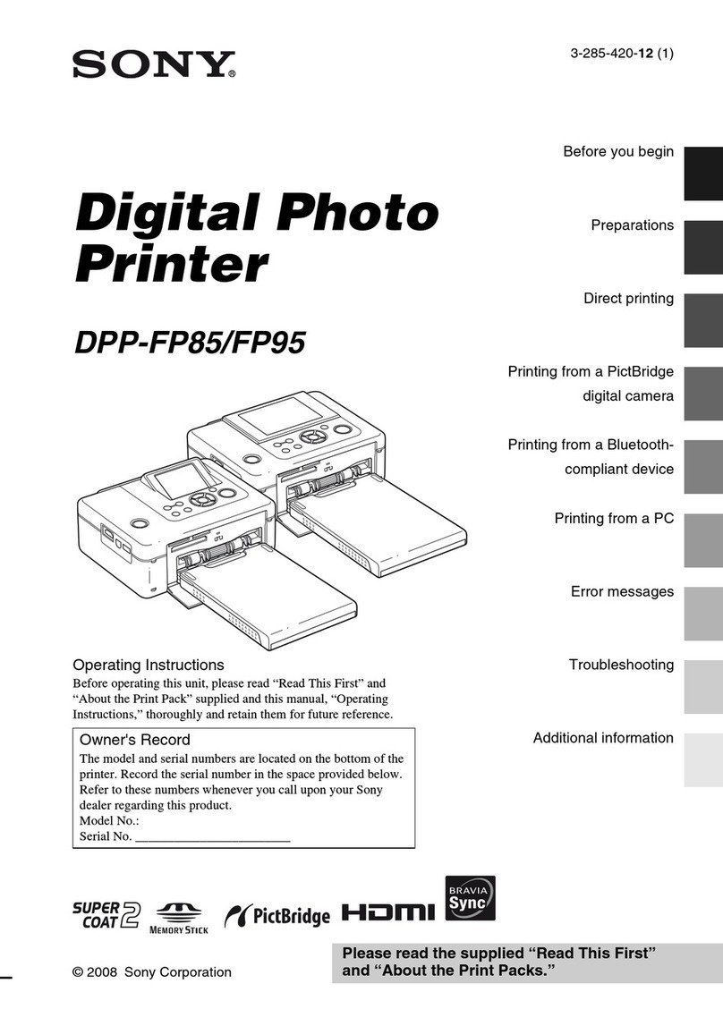 Sony DPP-FP85 User manual Sony DPP-FP85 User manual