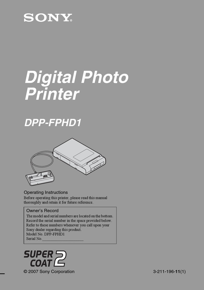 Sony DPP-FPHD1 Instruction Manual (Photo Printer) User manual