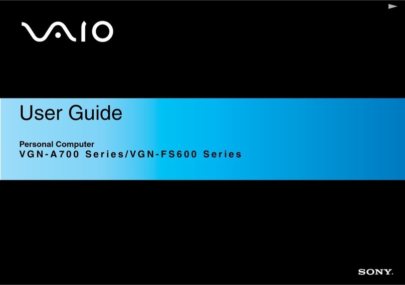 Sony VAIO VGN-FS600 Series User manual Sony VAIO VGN-FS600 Series User manual