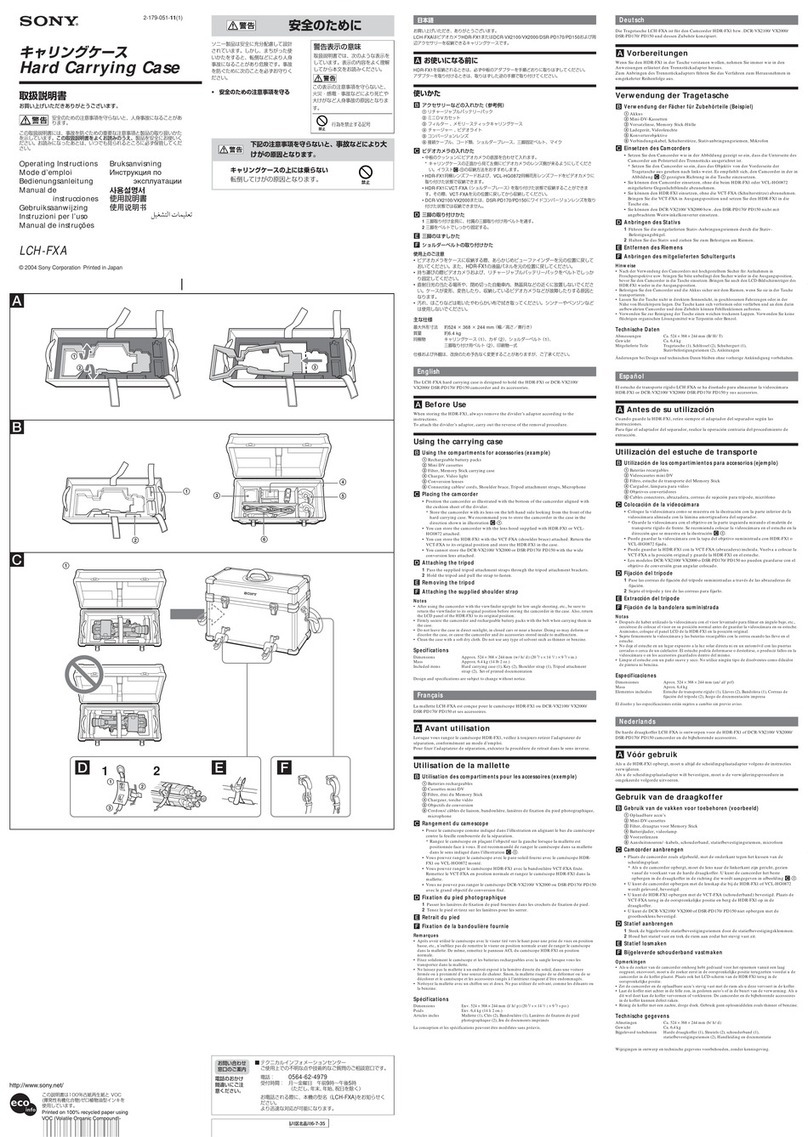 Sony LCH-FXA User manual