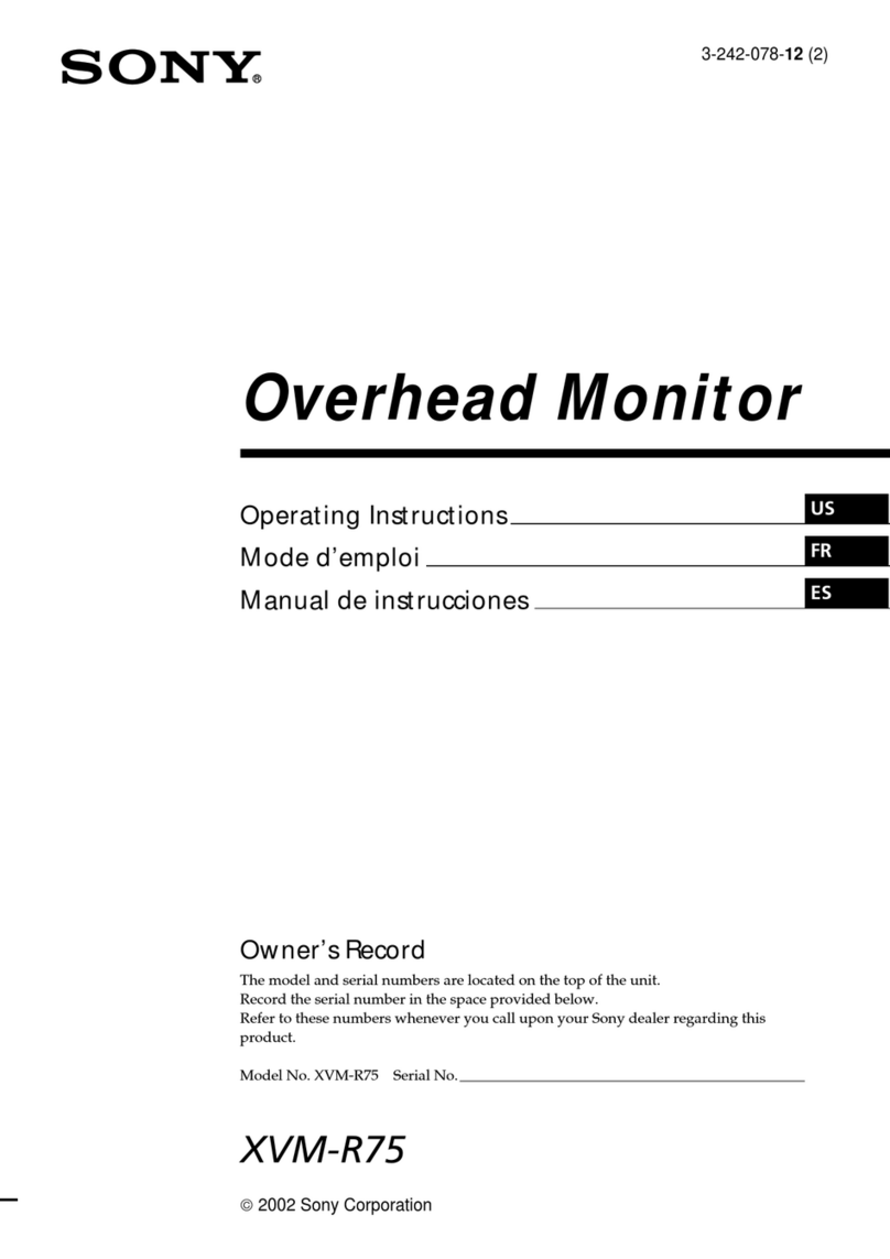 Sony XVM-R75 operating instructions