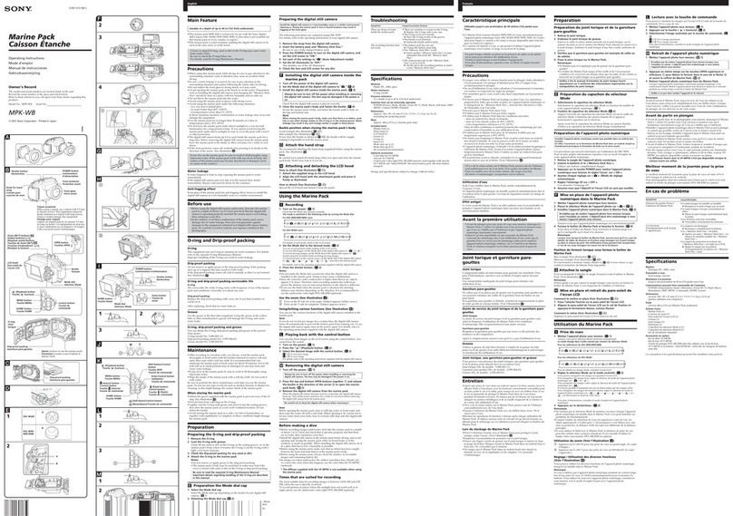 Sony Cyber-shot Marine Pack MPK-WB User manual Sony Cyber-shot Marine Pack MPK-WB User manual