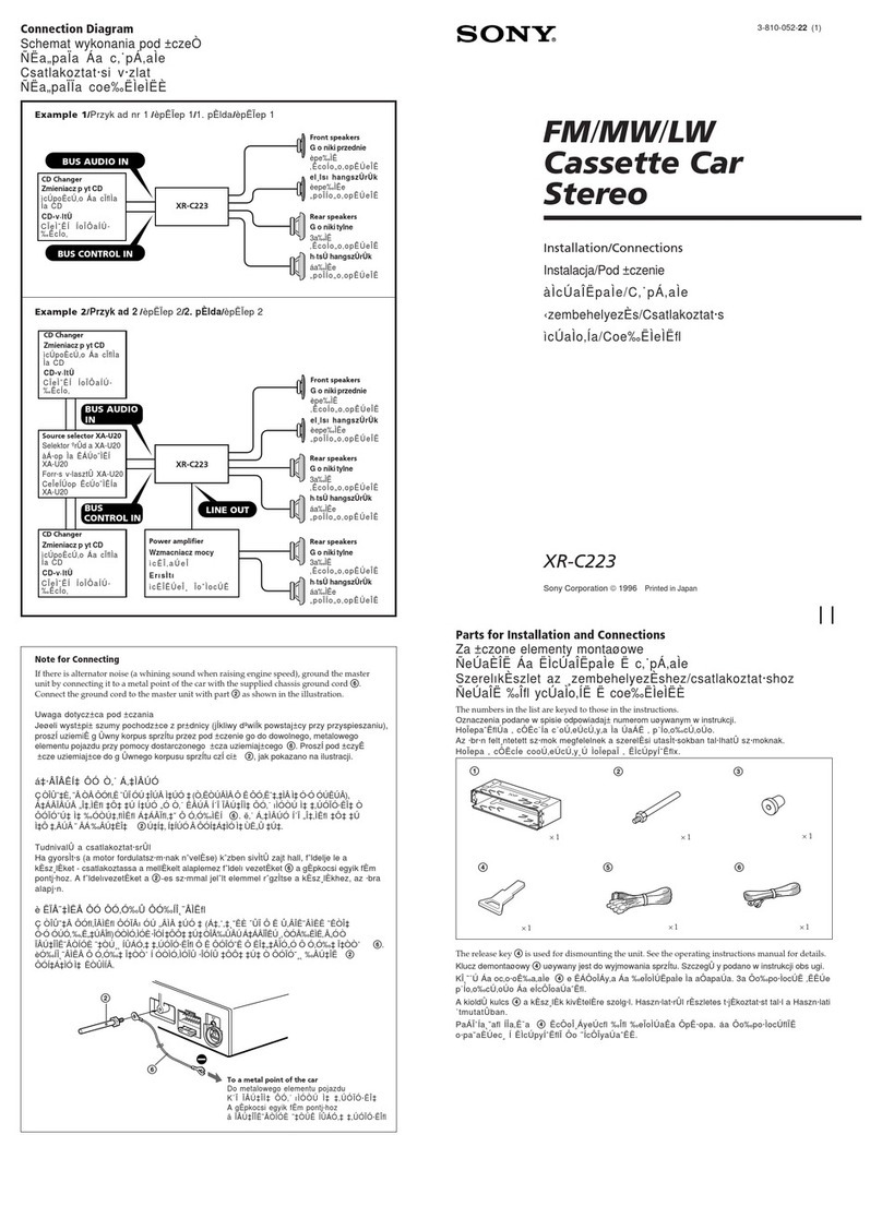 Sony XR-C223 Product guide