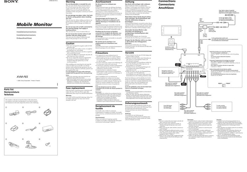Sony XVM-F65 Product guide