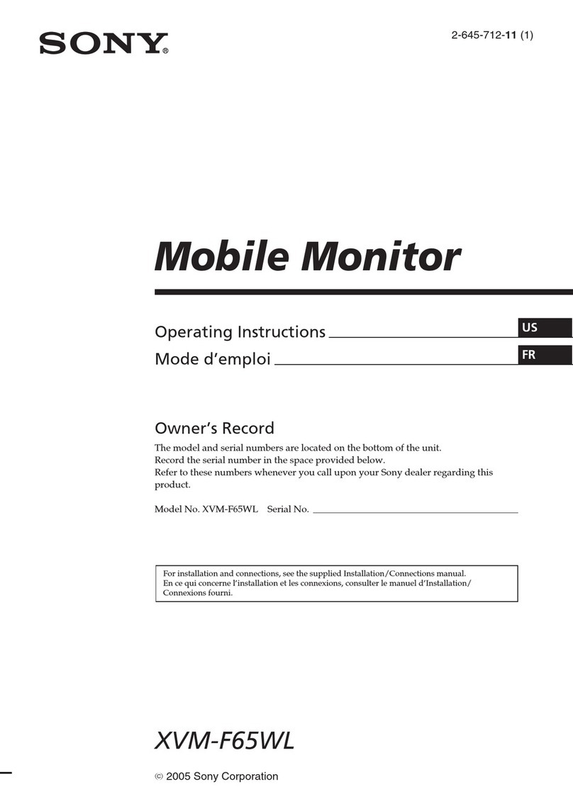 Sony XVM-F65WL User manual Sony XVM-F65WL User manual