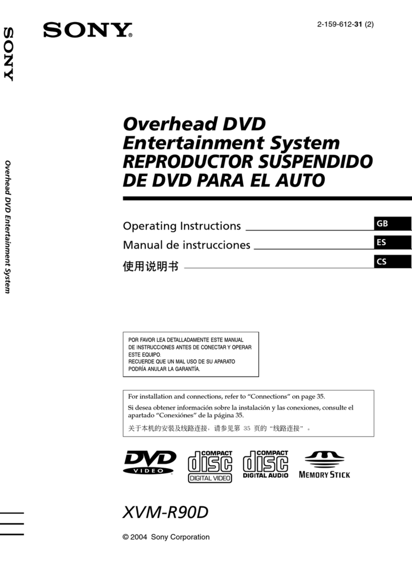 Sony XVM-R90D operating instructions