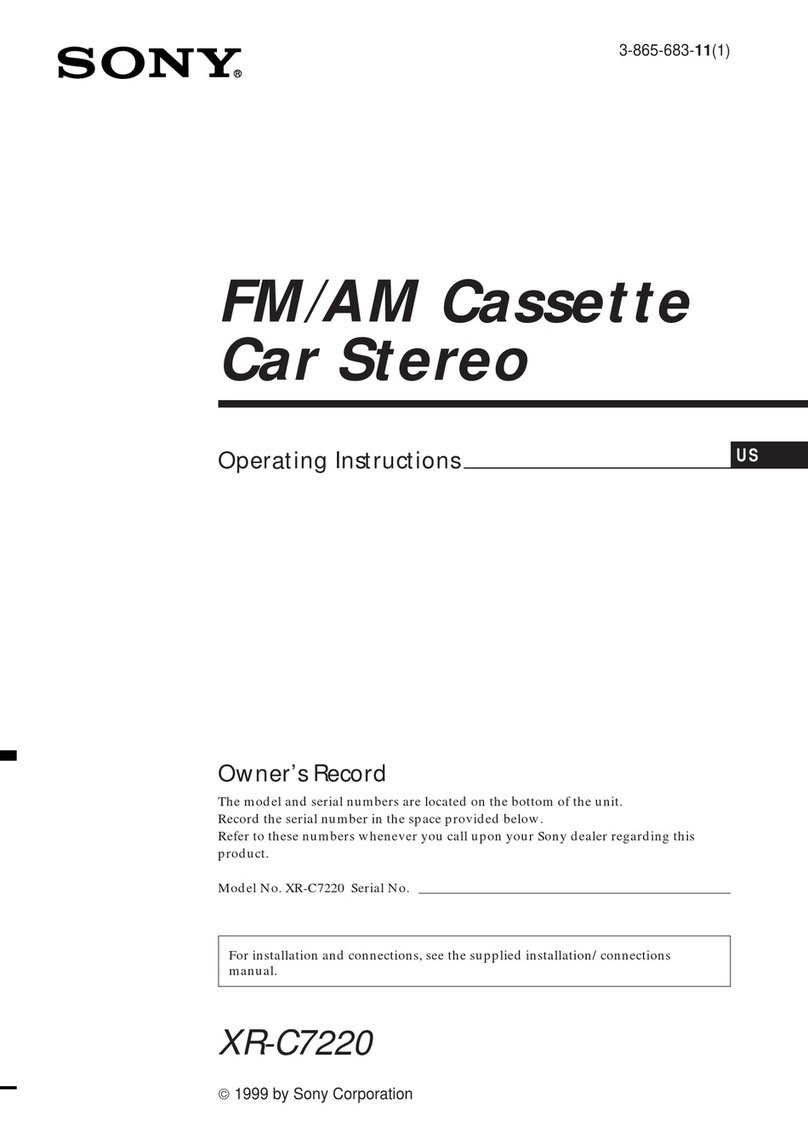 Sony XR-C7220 operating instructions