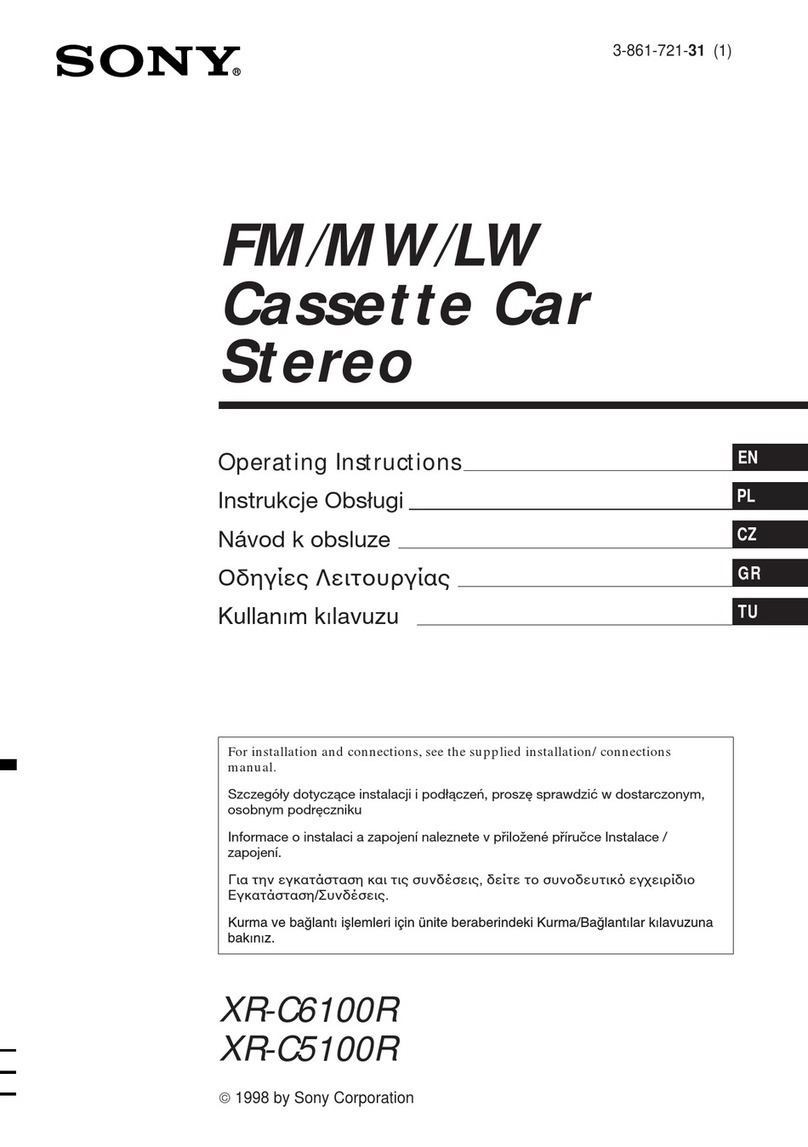 Sony XR-C5100R operating instructions