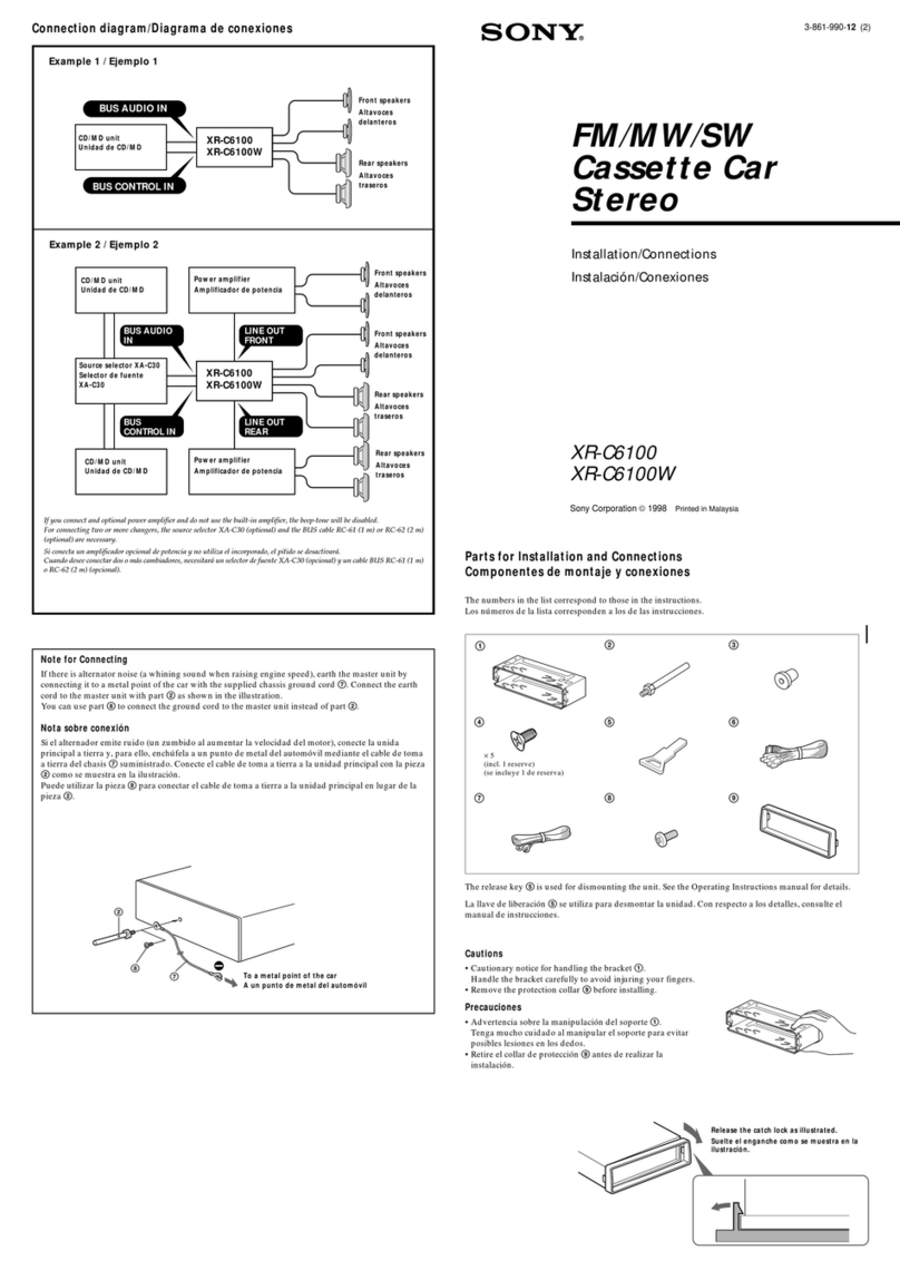 Sony XR-C6100 Installation/connections