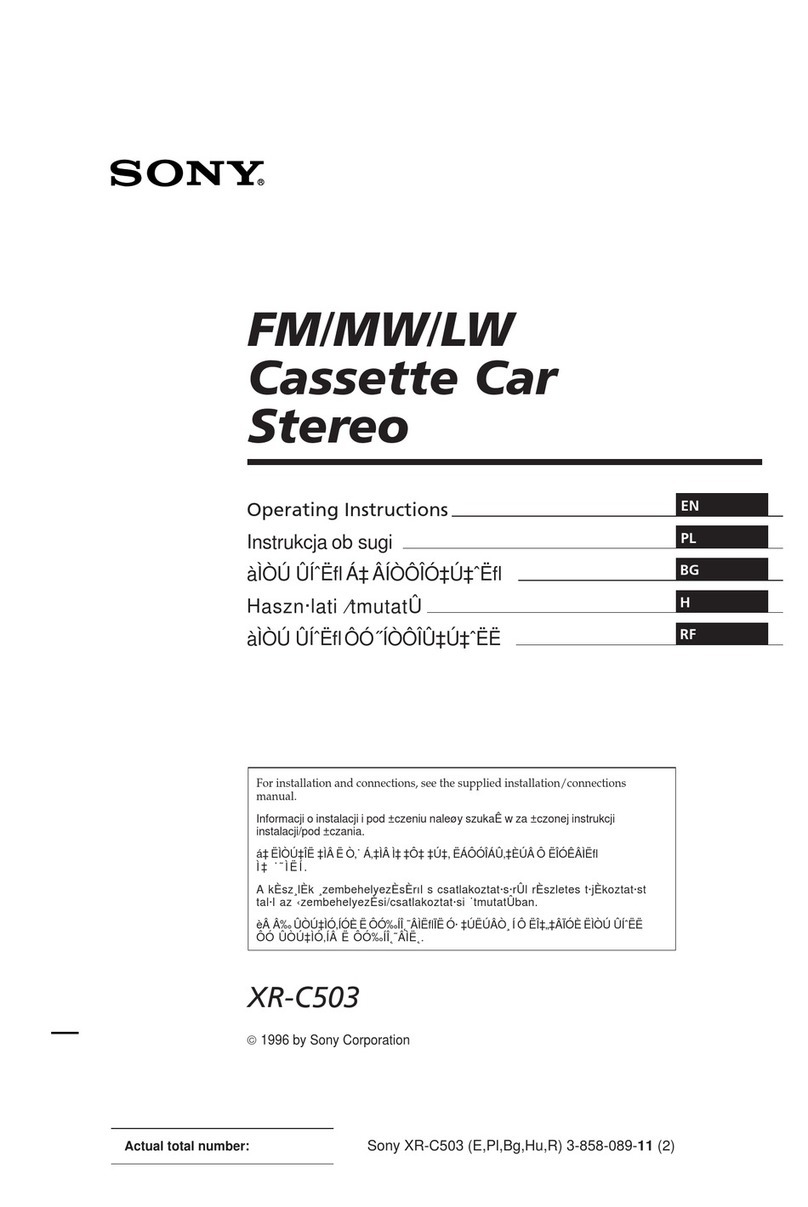 Sony XR-C503 User manual