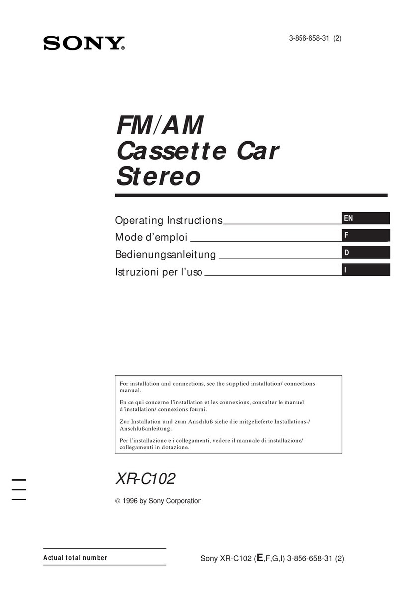 Sony XR-C102 operating instructions