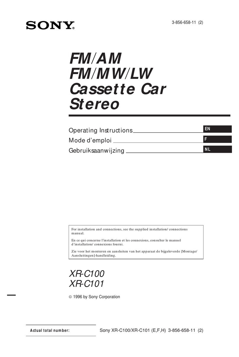 Sony XR-C101 operating instructions