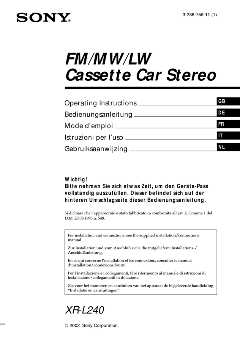 Sony XR-L240 User manual