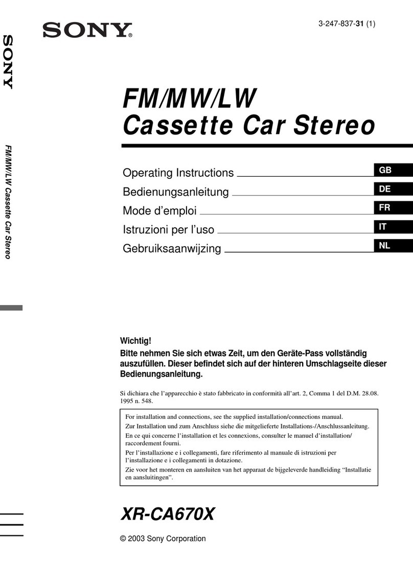 Sony XR-CA670X User manual