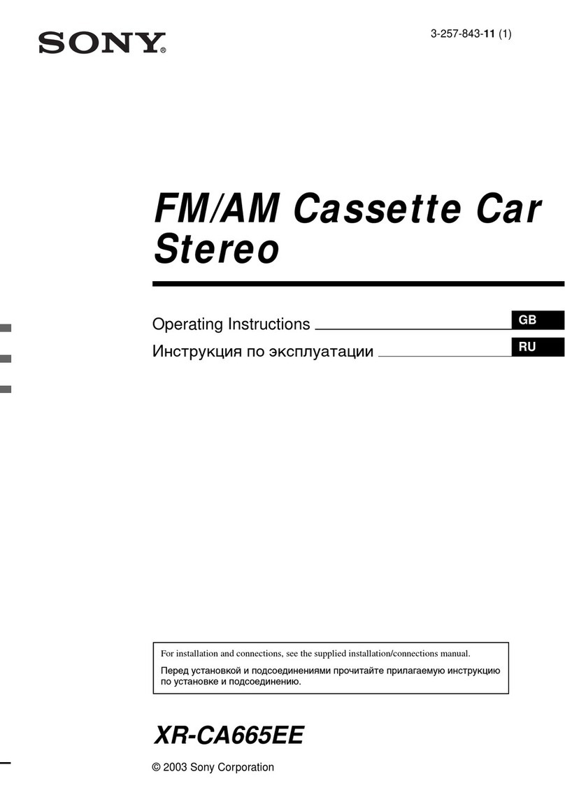 Sony XR-CA665EE operating instructions