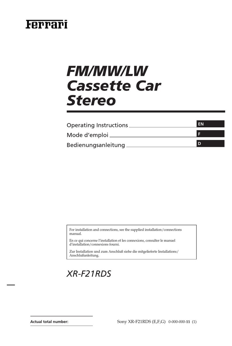 Sony XR-F21RDS operating instructions