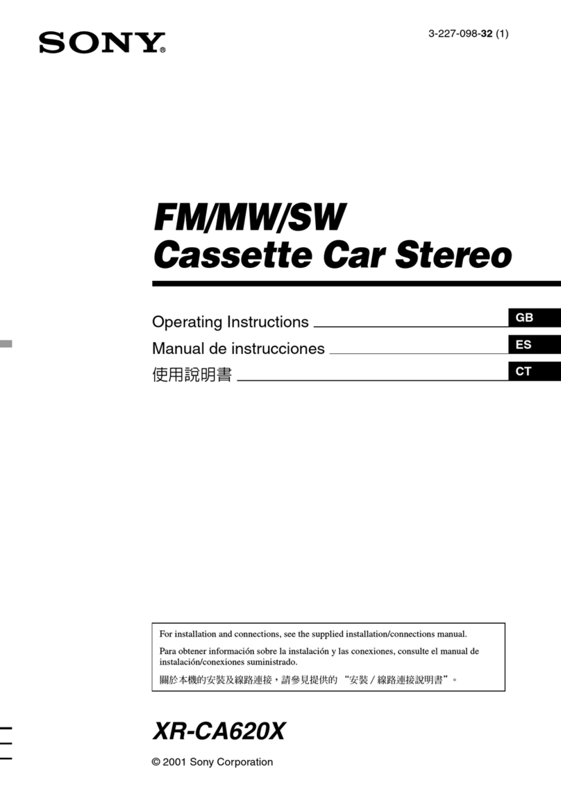 Sony XR-CA620X operating instructions
