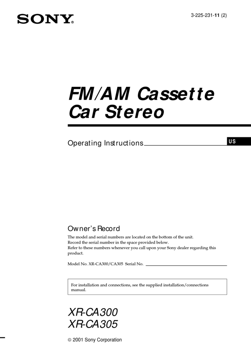 Sony XR-CA305 User manual
