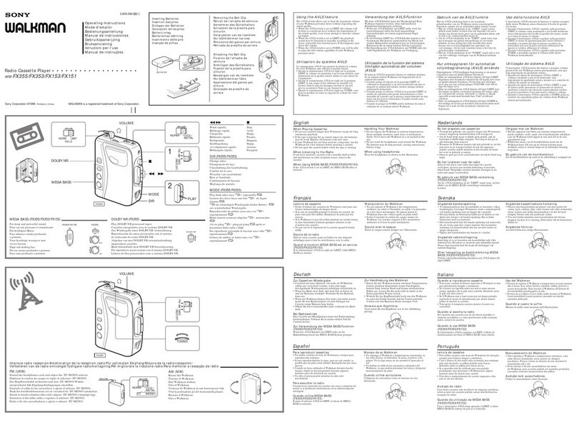 Sony Walkman WM-FX153 User manual