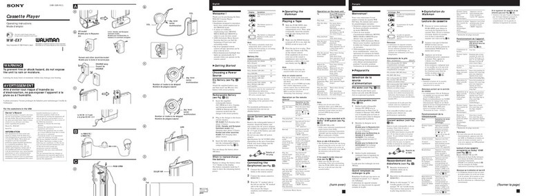 Sony Walkman WM-EX7 User manual