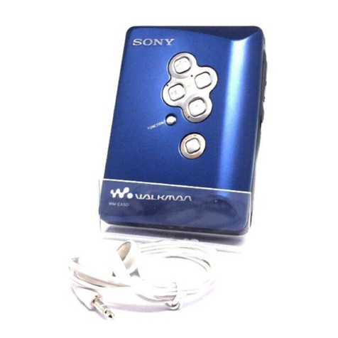 Sony Walkman WM-EX501 User manual Sony Walkman WM-EX501 User manual