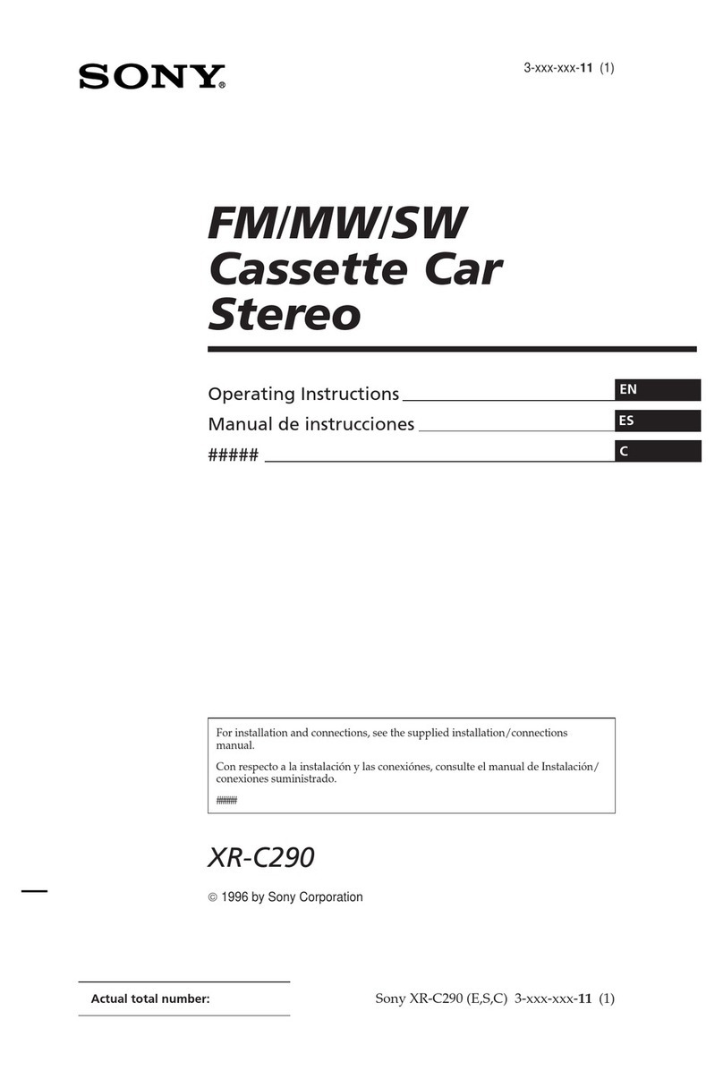 Sony XR-C290 User manual Sony XR-C290 User manual