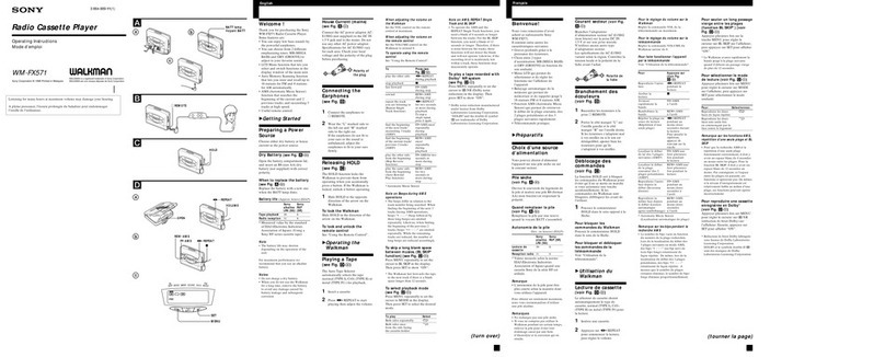 Sony WM-FX57 User manual Sony WM-FX57 User manual
