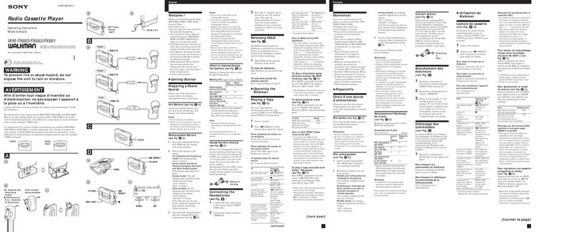 Sony Walkman WM-FX665 User manual