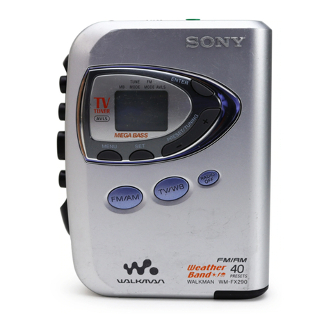 Sony Walkman WM-FX290 User manual