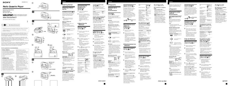 Sony Walkman WM-FX477 User manual