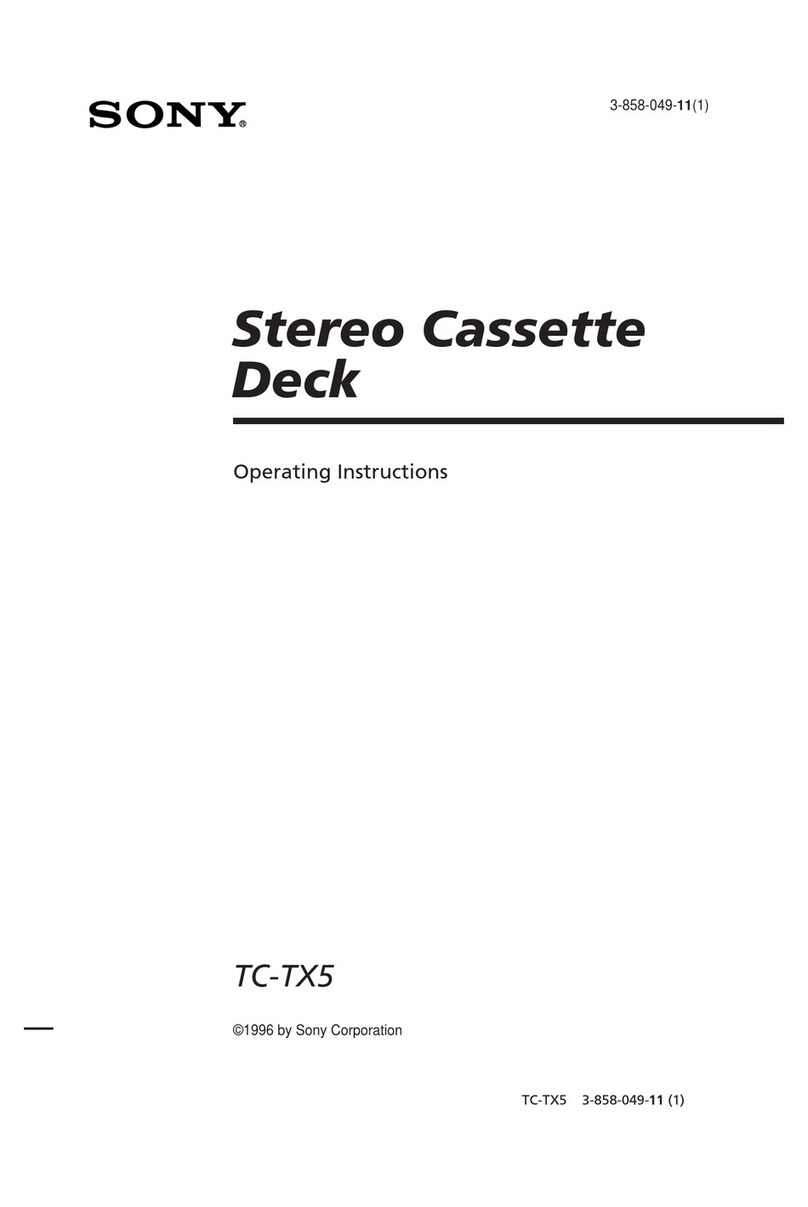Sony TC-TX5 User manual