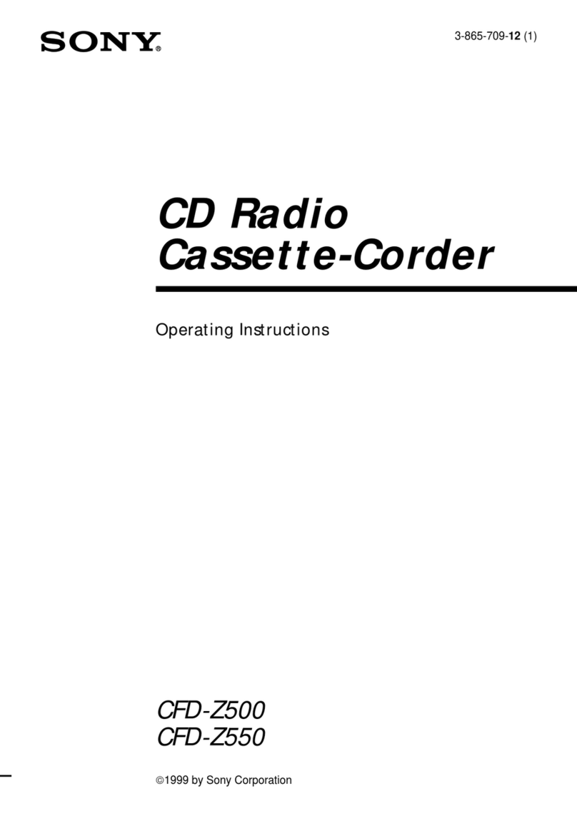 Sony CFD-Z500 - Cd Radio Cassette-corder User manual