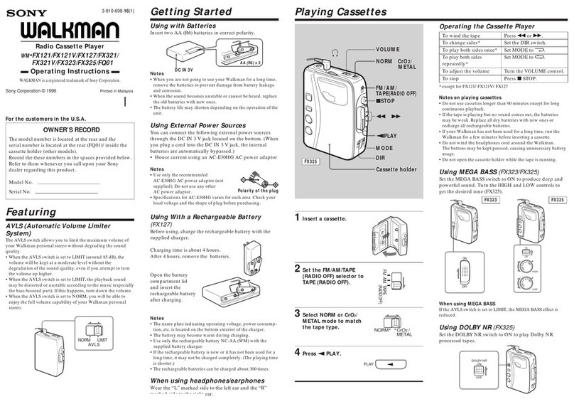 Sony FX323 User manual