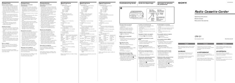 Sony CFM-D1 User manual Sony CFM-D1 User manual