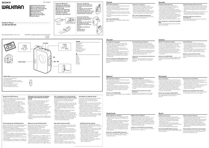 Sony Walkman WM-EX164 User manual