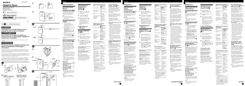Sony Walkman WM-EX670 User manual