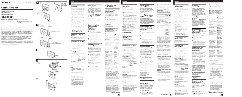 Sony Walkman WM-EX560 User manual