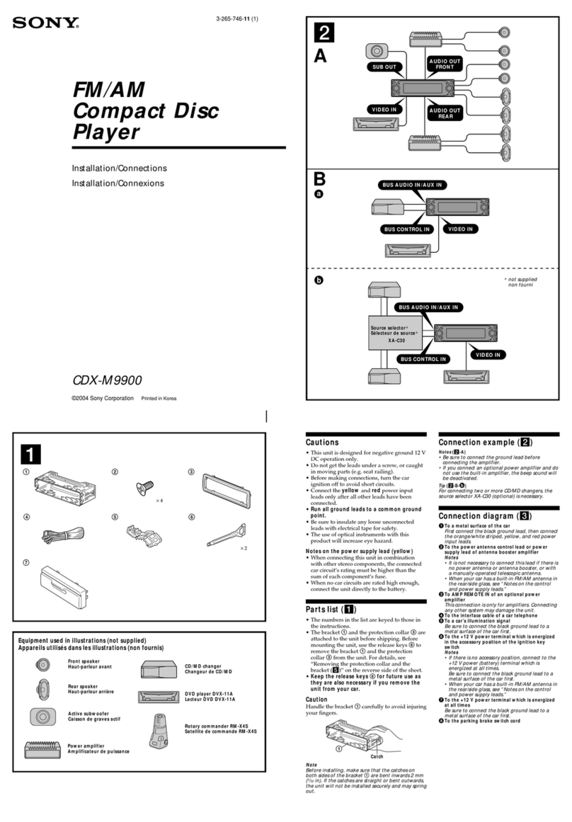 Sony CDX- M9900 Product guide
