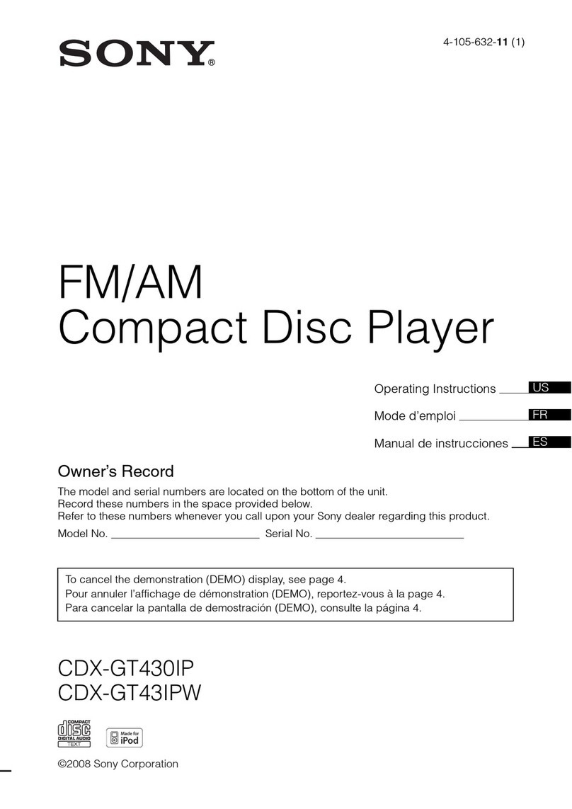 Sony CDX GT430IP User manual
