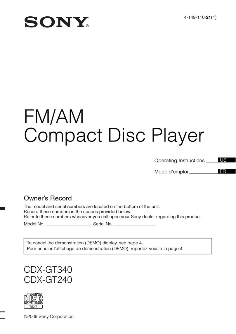 Sony CDX-GT240 User manual