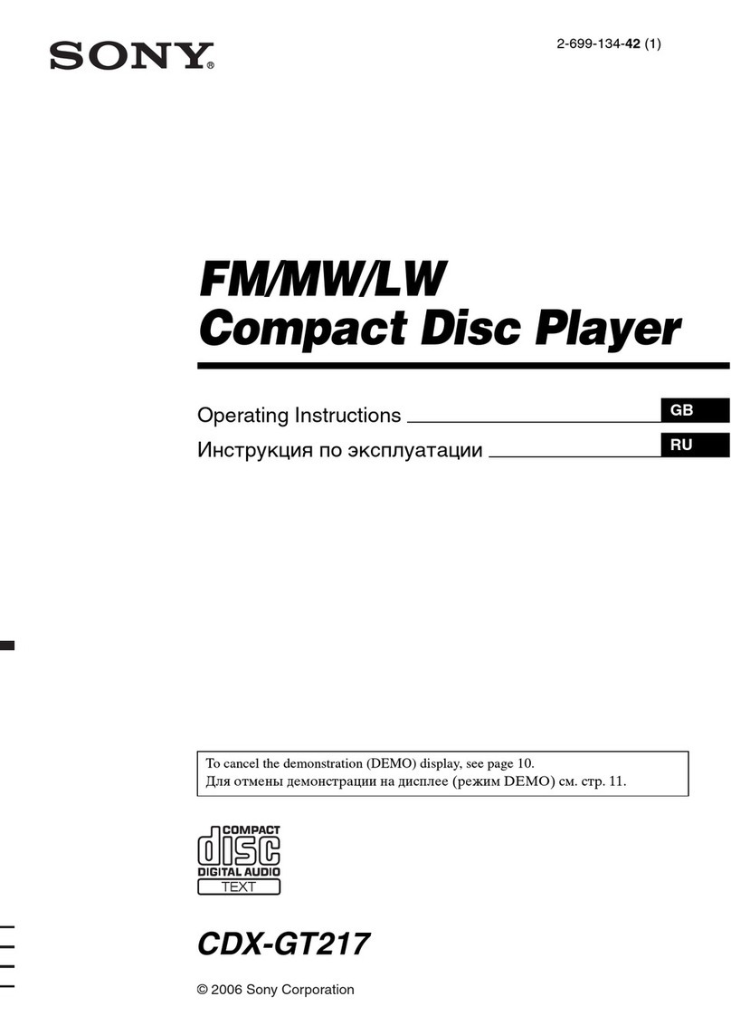 Sony CDX-GT217 operating instructions