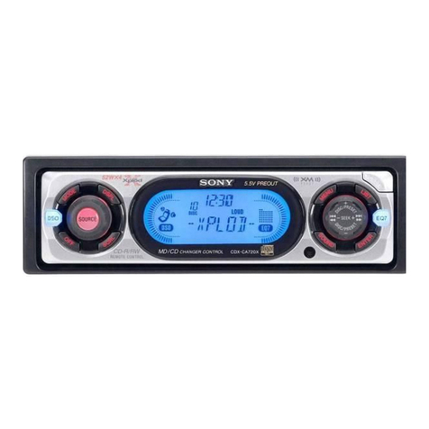 Sony CDX-CA720X - Fm/am Compact Disc Player operating instructions