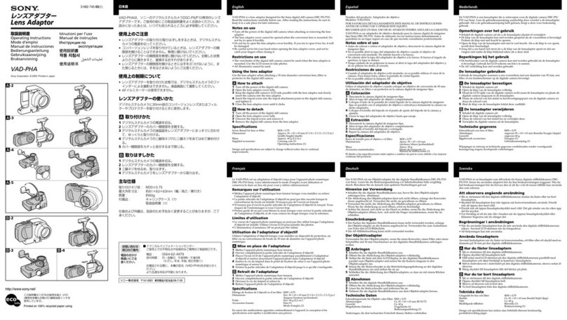 Sony VAD-PHA User manual Sony VAD-PHA User manual