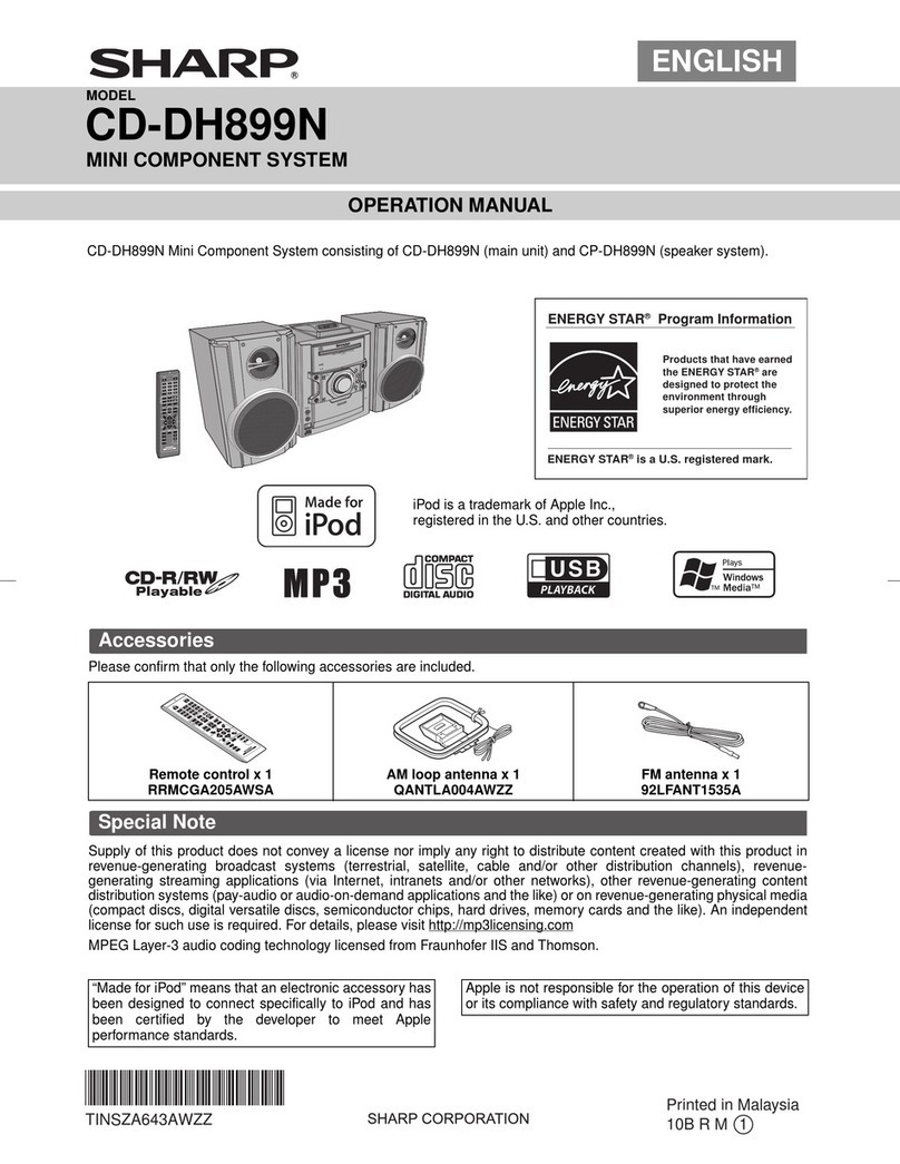 Sharp CD-DH899N User manual