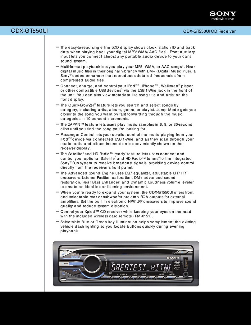 Sony CDX-GT550UI  (CDX-GT550UI) Specifications