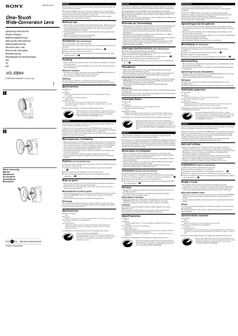 Sony VCL-ES06A User manual